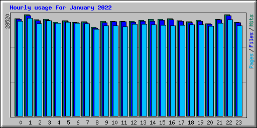 Hourly usage for January 2022