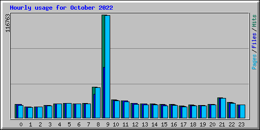 Hourly usage for October 2022