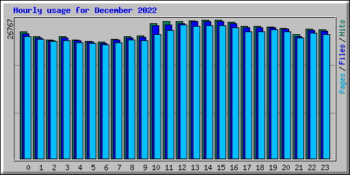 Hourly usage for December 2022